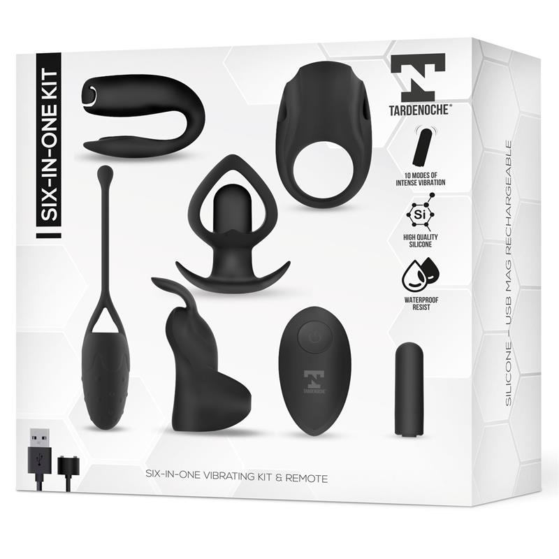 Six-In-One Vibrating Bullet and 6 Silicone Accessories Kit — zdjęcie 10