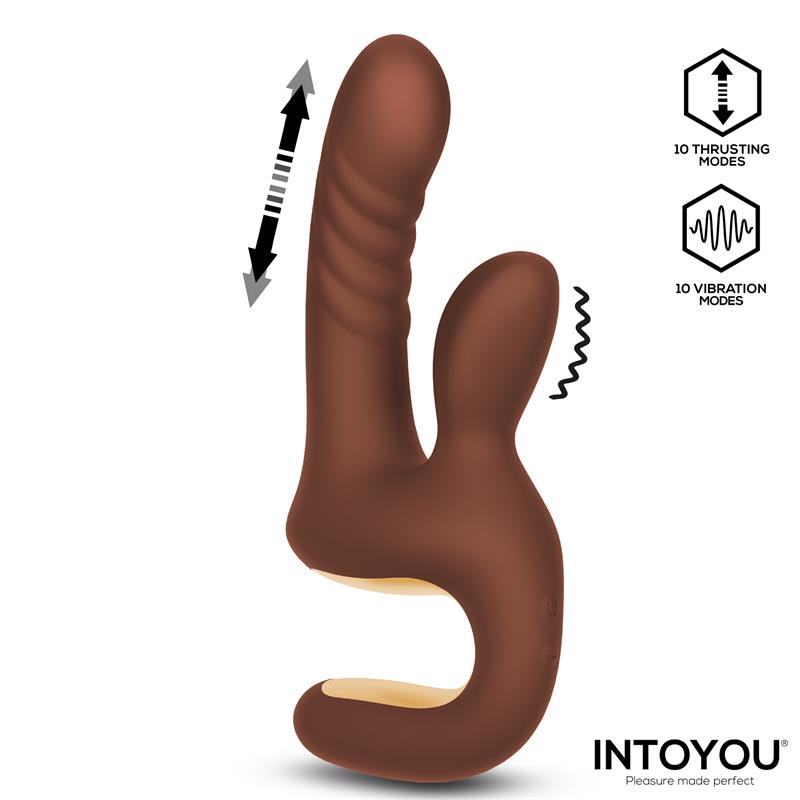 Mocca Thrusting Vibrator w/Rabbit & Grip Cl,27 — zdjęcie 10