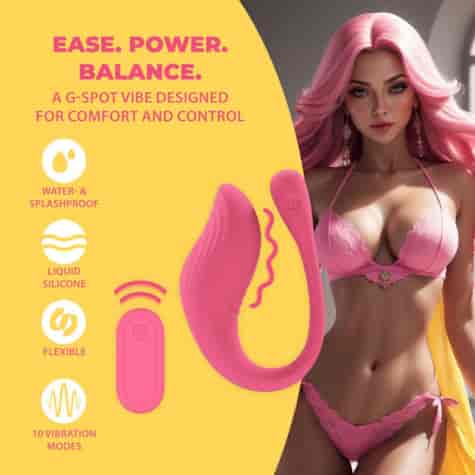 Vibrating G-Spot Vibe with Remote Control - Pink