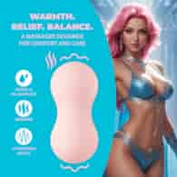 Vibrating and Heating Massager - Pink