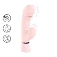Mystique - Ribbed Rabbit Vibrator - Pink