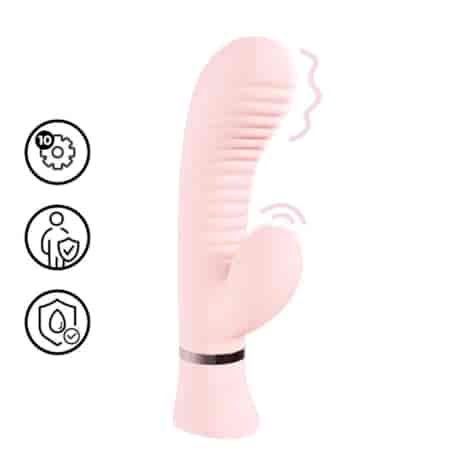Mystique - Ribbed Rabbit Vibrator - Pink