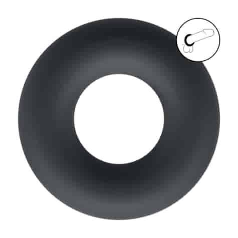 Liquid Silicone Cockring - S - Black