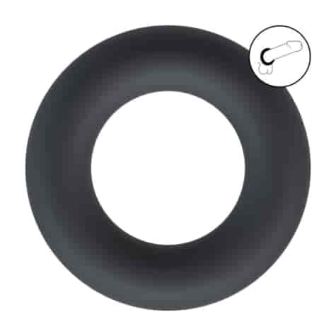 Liquid Silicone Cockring - L - Black