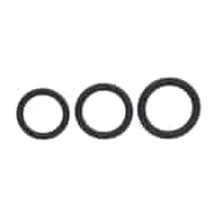 Classic Silicone Cockring Set of 3 - L/XL/XXL - Black