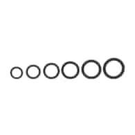 Classic Silicone Cockring Set of 6 - Black