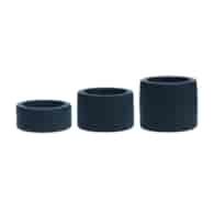 Liquid Silicone Ball Strap Set of 3 - S/M/L - Black