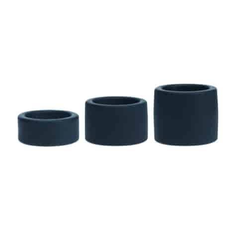 Liquid Silicone Ball Strap Set of 3 - S/M/L - Black