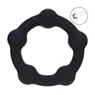 Beaded Silicone Cockring - M - 35mm - Black