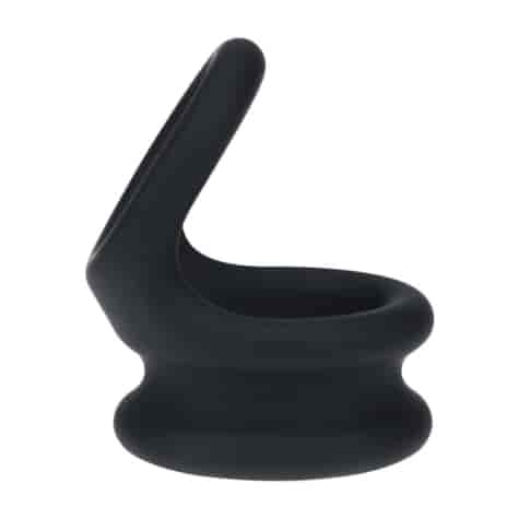 Wide Double O Silicone Cockring - L - Black