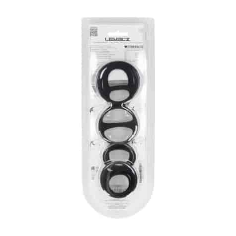 Silicone Cock and Ball Ring Set of 4 - Black