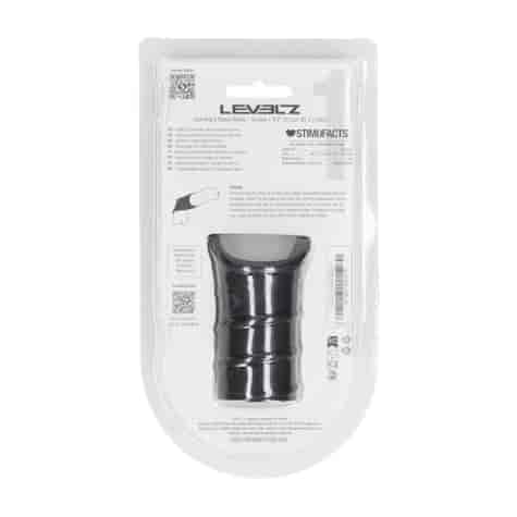 Silicone Cockring and Ribbed Sleeve - Black