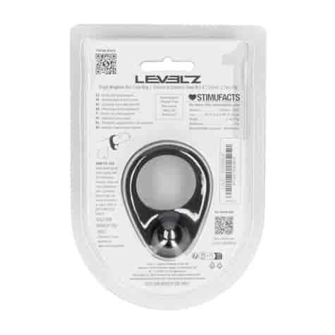 Liquid Silicone Single Weighted Ball Cockring - Black