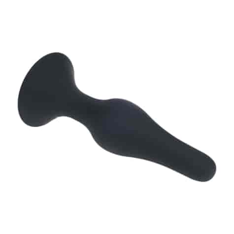 Slim Silicone Anal Plug - L - Black