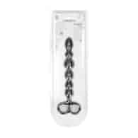 Beaded Silicone Anal Probe with Double Loop - Black