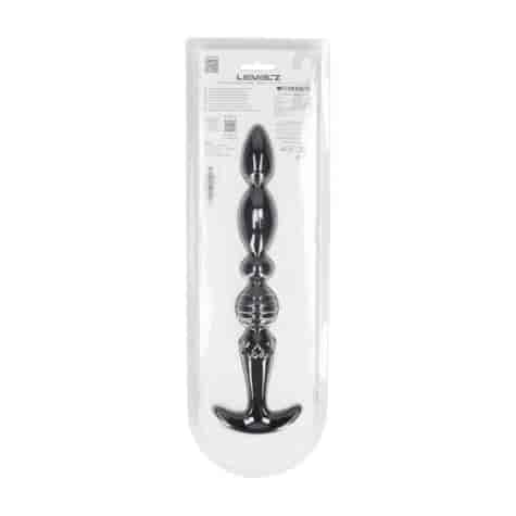Multi Textured Silicone Flared Anal Probe - Black