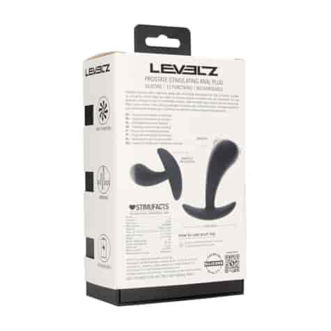 Vibrating Silicone Prostate Stimulator Anal Plug - M - Black