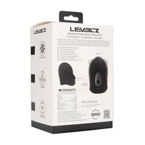 Adjustable Vibrating Silicone Penis Head Stimulator - Black