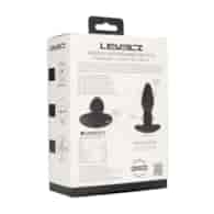 Vibrating and Rotating Ribbed Silicone Anal Plug - Black