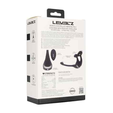 Remote Control Vibrating Silicone Tri O Cockring with Prostate Stimulator - Black