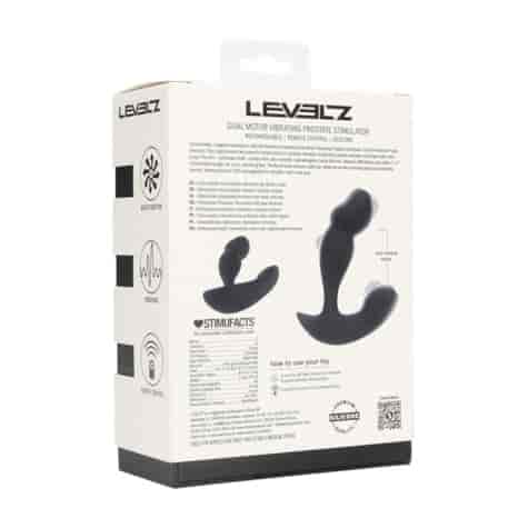 Dual Motor Remote Control Dual Motor Vibrating Liquid Silicone Prostate Stimulator - Black