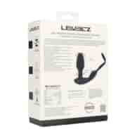 Dual Vibrating Remote Rotating Beads Silicone Prostate Stimulator with Cock and Ball Ring - Black