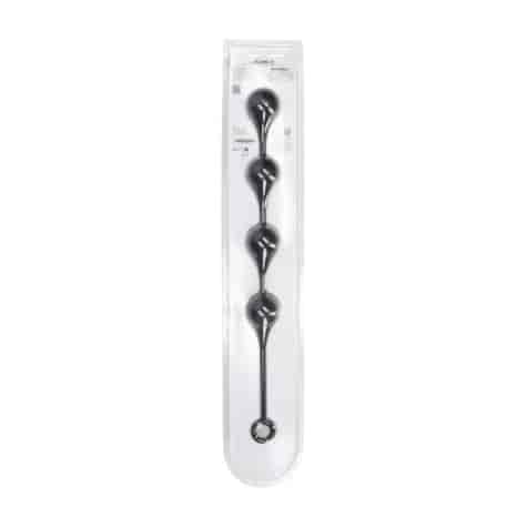 Silicone Waterdrop Anal Balls - XL - 50mm - Black
