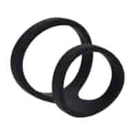 2 Loop Silicone Cockring - Black