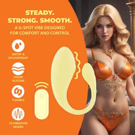 Vibrating G-Spot Vibe with Remote Control - Yellow