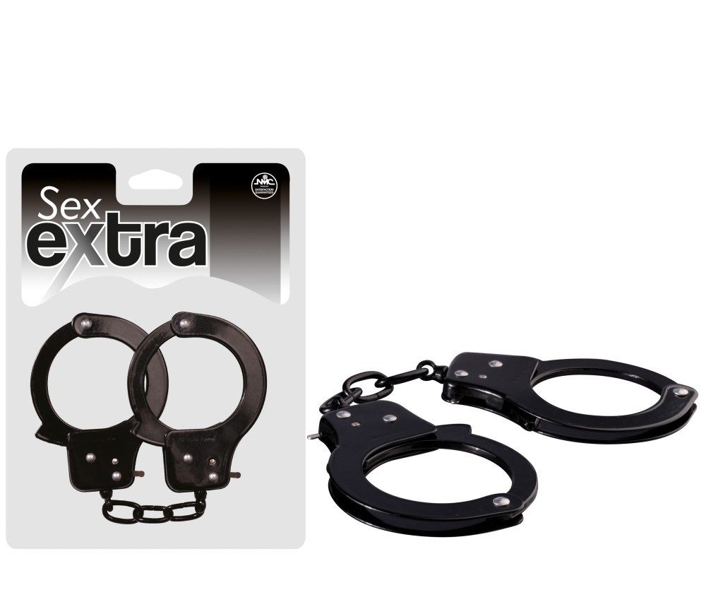 Kajdanki metalowe Sex Extra czarne — zdjęcie 2