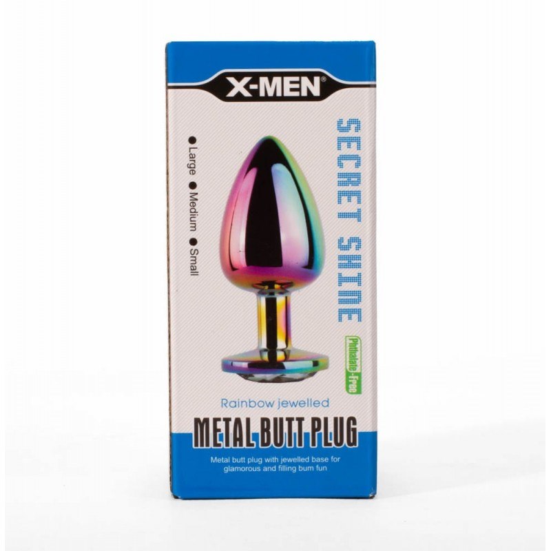 Korek analny Secret Shine Rainbow 8,2cm X-MEN — zdjęcie 5