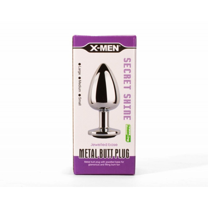 Korek analny Secret Shine Black Jewell 9,5cm X-MEN — zdjęcie 6
