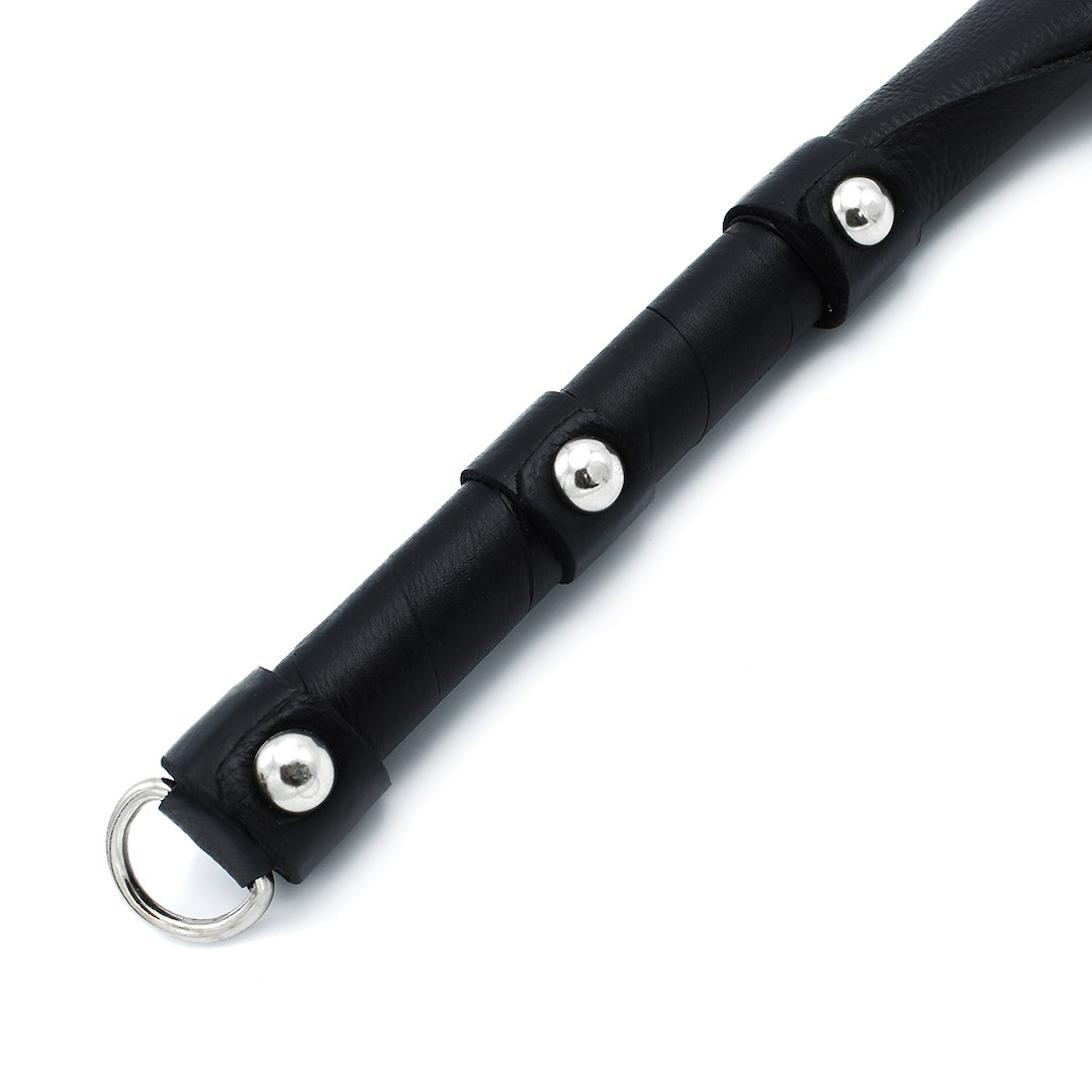 Kiotos Leather Black Leather Single Flap Whip D-Ring — zdjęcie 2