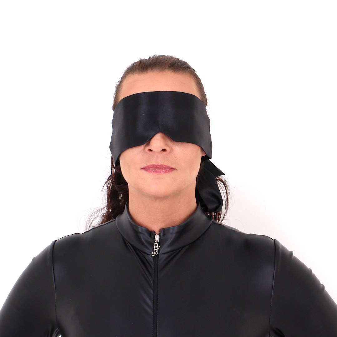 Kiotos BDSM Black Blindfold Satin Look — zdjęcie 2
