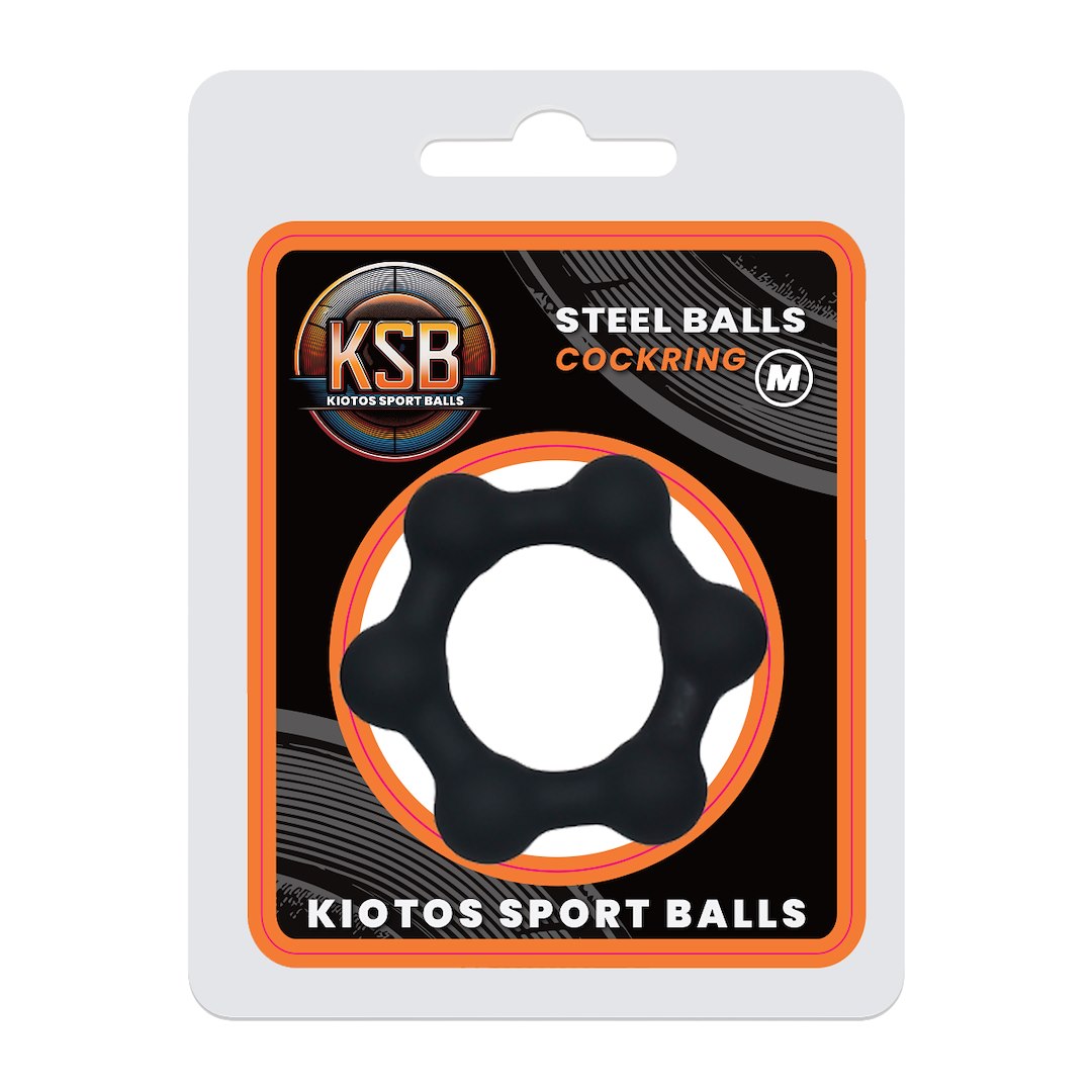 Kiotos Sport Balls Silicone Cockring with 6 Steel Balls M — zdjęcie 2