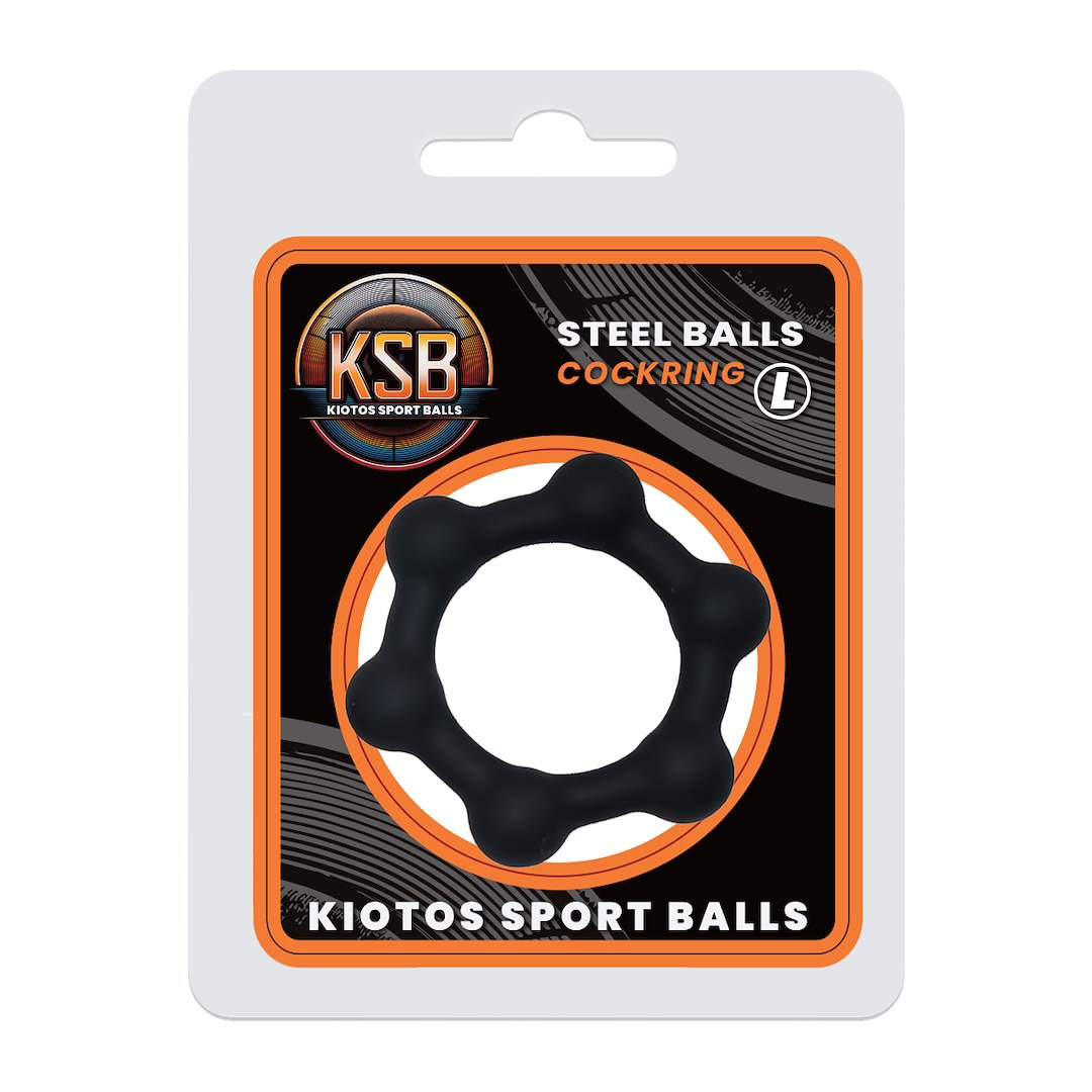 Kiotos Sport Balls Silicone Cockring with 6 Steel Balls L — zdjęcie 2