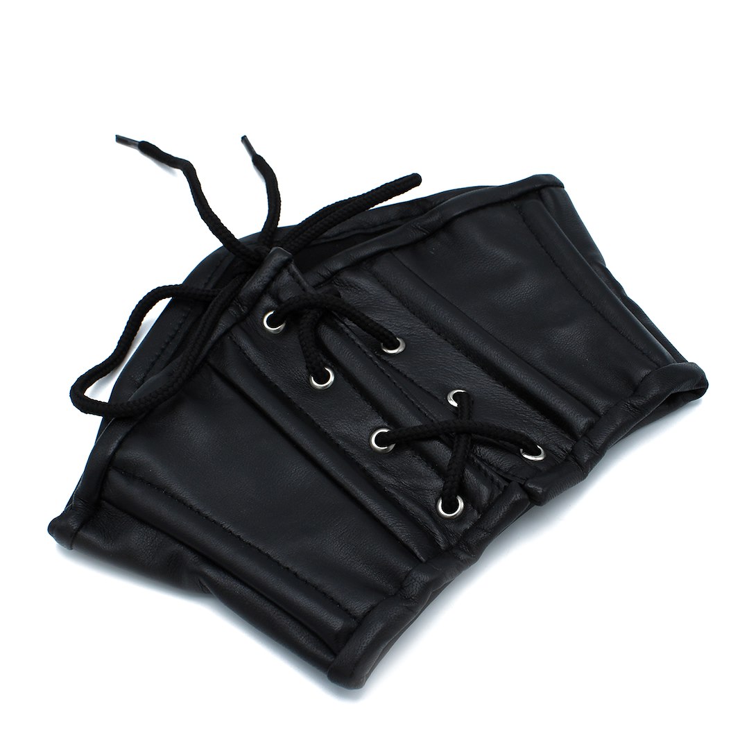 Kiotos Leather Black Leather Lace-Up Corset Collar — zdjęcie 3