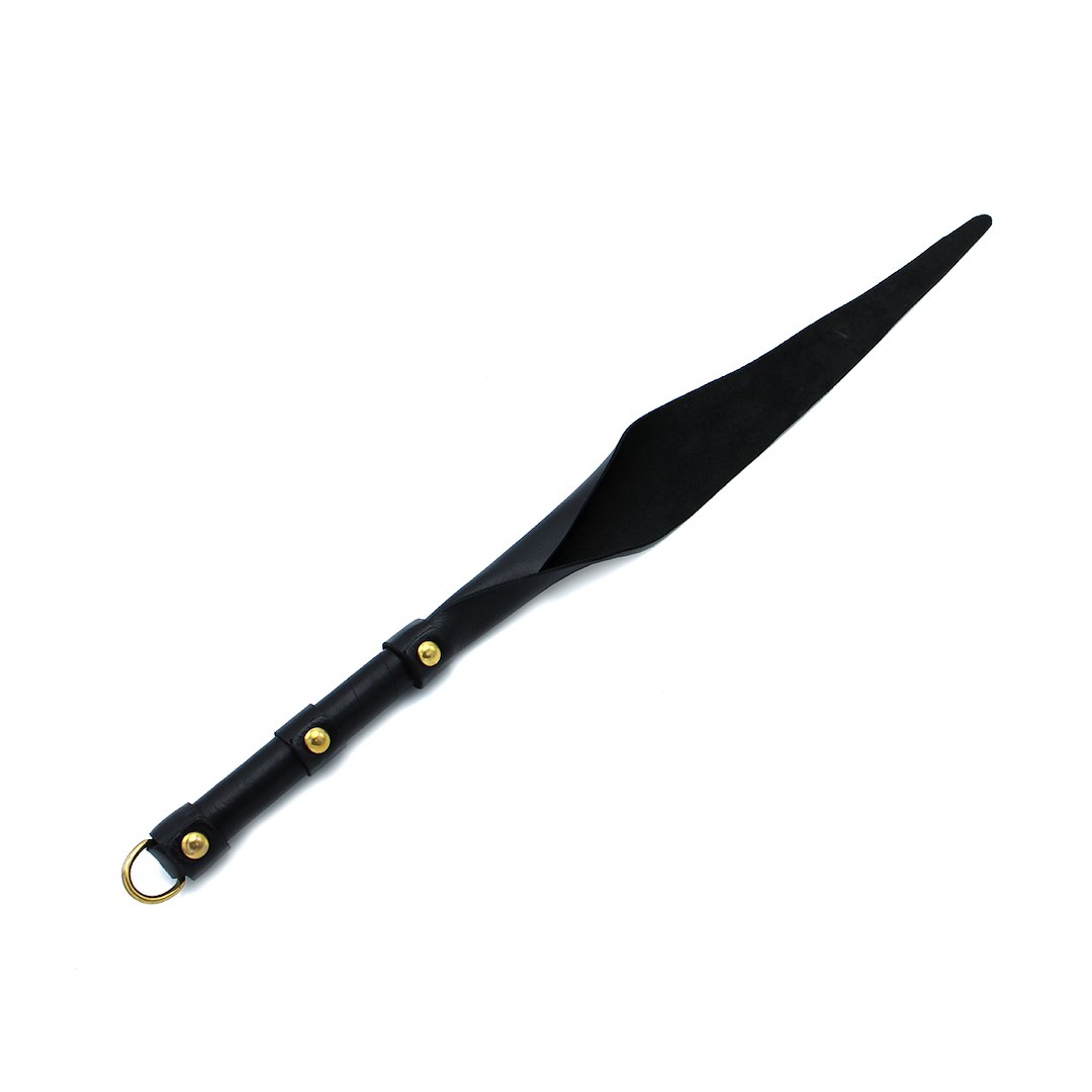 Kiotos Leather Black Leather Single Flap Whip Gold D-Ring — zdjęcie 3