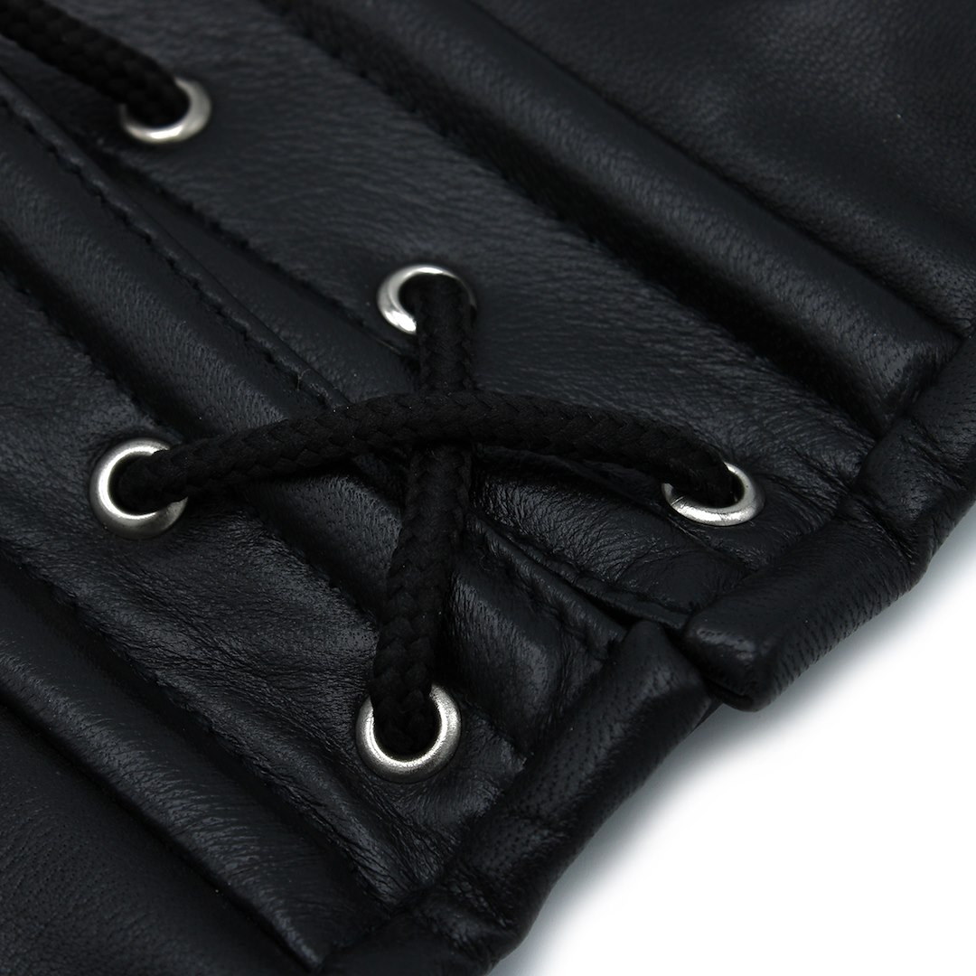 Kiotos Leather Black Leather Lace-Up Corset Collar — zdjęcie 4