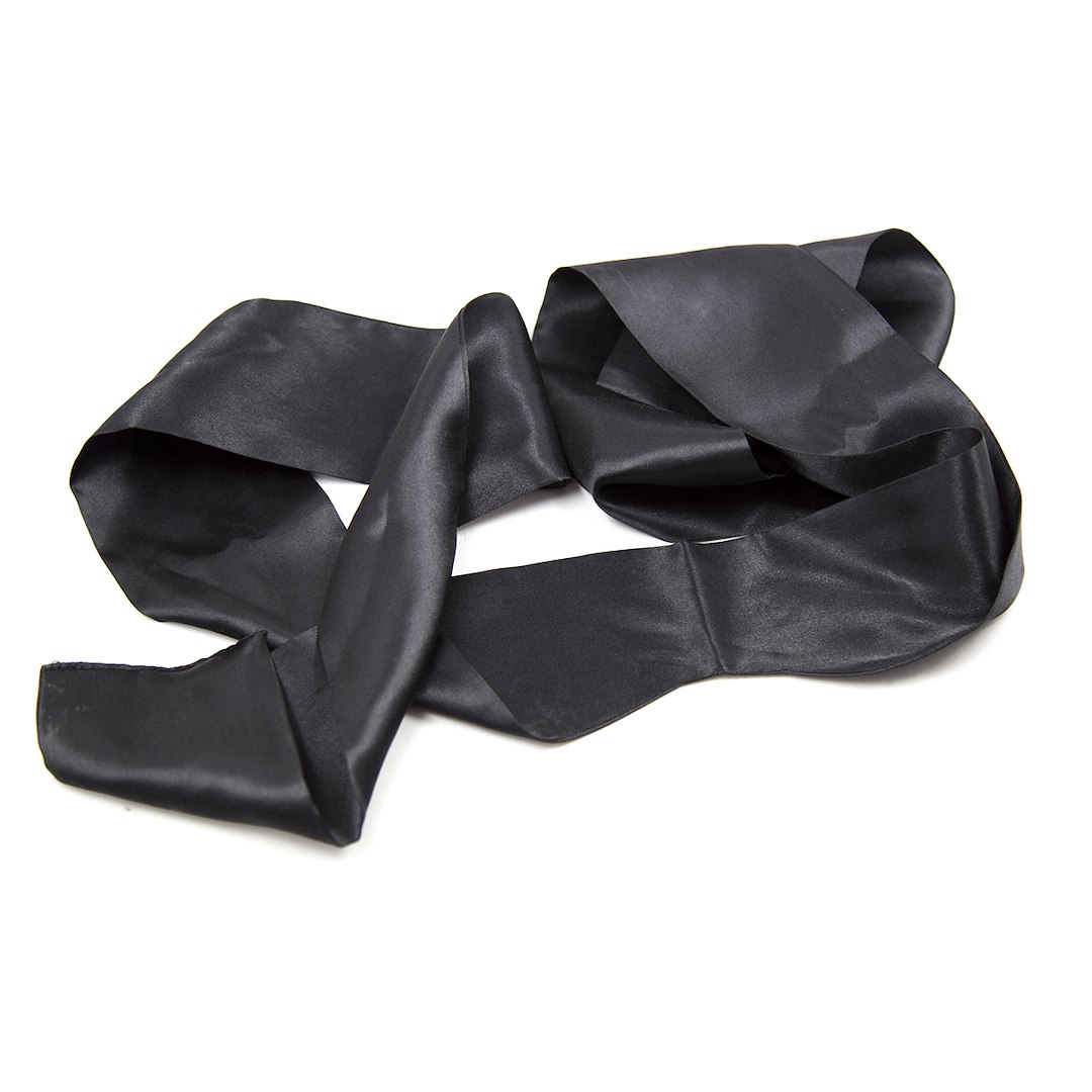 Kiotos BDSM Black Blindfold Satin Look — zdjęcie 5