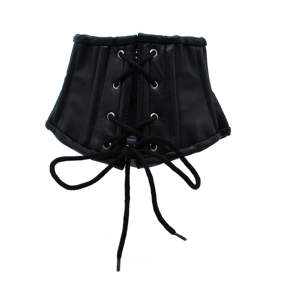 Kiotos Leather Black Leather Lace-Up Corset Collar — zdjęcie 6
