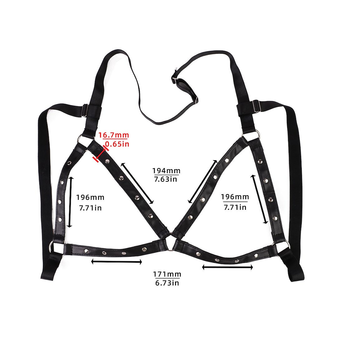 Kiotos BDSM Hexagon Nipple Clamps Bells & Leather Harness — zdjęcie 6
