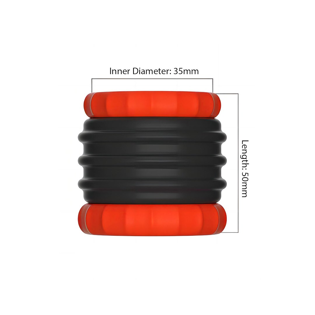 Kiotos Sport Balls 2 in 1 Silicone Cockring & Stretcher Black — zdjęcie 6