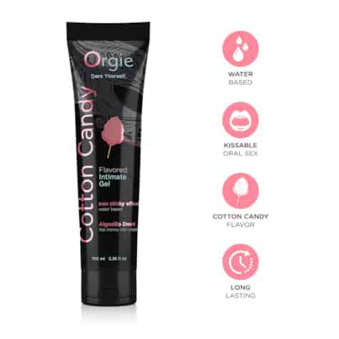 Orgie Lube Tube Cotton Candy Water-Based Intimate Gel With Cotton Candy Flavor