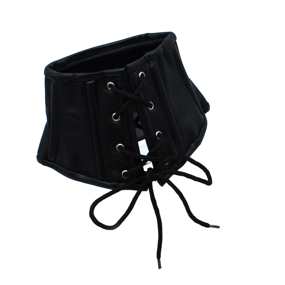 Kiotos Leather Black Leather Lace-Up Corset Collar — zdjęcie 8