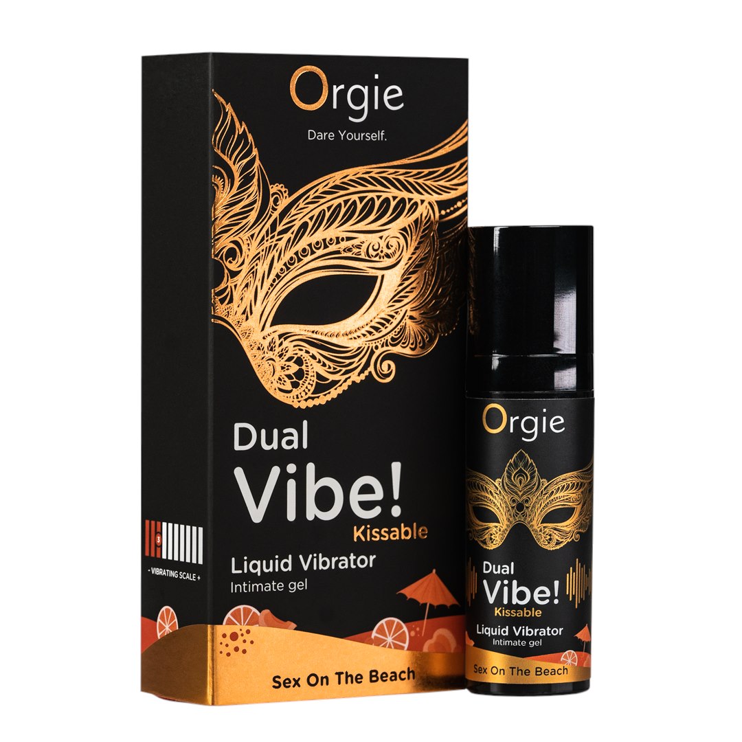 Orgie Dual Vibe! Sex On The Beach Kissable Arousal Intimate Gel
