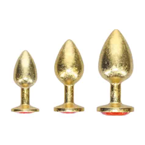 Milan Collection - Metal Anal Plug Set - Gold