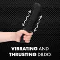 Hand Held Vibrating and Thrusting Sex Machine - Black