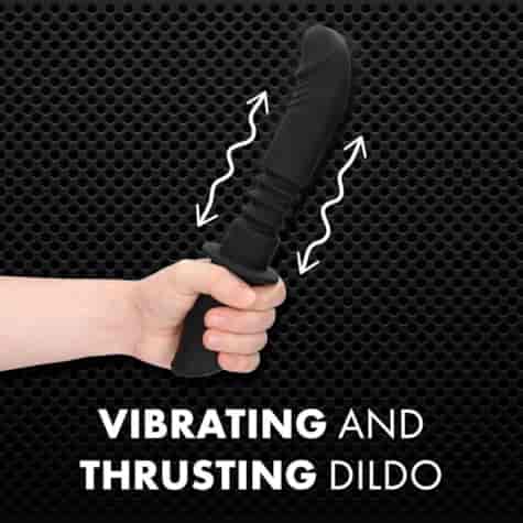 Hand Held Vibrating and Thrusting Sex Machine - Black