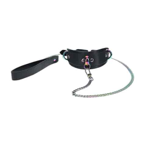 Venice Collection - Collar with Leash - Black